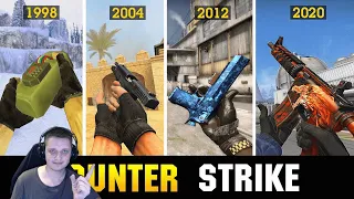 😱КАК Counter-Strike СТАЛ ИЗВЕСТНЫМ 1998-2020 | Реакция