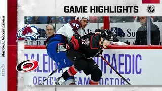 Avalanche @ Hurricanes 11/17 | NHL Highlights 2022