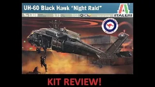 Italeri UH-60 Black Hawk 1/72 "Night Raid"Kit review.