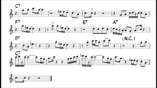 The Chicken - Easy Solo Example for Tenor Sax -1 (Major Blues Scale omit M3)