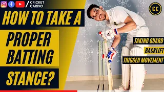 How to take Proper Batting Stance || Batting Guard, Backlift and Trigger movement Tips
