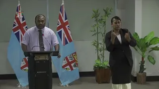 Fijian Minister for Health briefs media on COVID-19