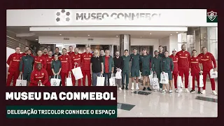 DELEGAÇÃO TRICOLOR VISITA MUSEU DA CONMEBOL QUE EXIBE A CAMISA DO ÚLTIMO CAMPEÃO DA AMÉRICA