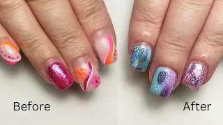 WATCH ME WORK: Client Builder Gel Infill and New Gel Polish Design