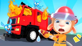 Super Firefighter Song ( English Songs ) Rescue Team Mission | Kids Cartoon + Nursery Rhymes