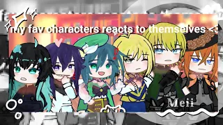 my favorite characters react to themselves [♡]  Venti!!  [♡]  Part 1 [♡]  fandom [♡] WARN : GLITCH!!