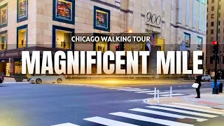 [4K] 🇺🇸 Chicago Walking Tour 2024 - Magnificent Mile Chicago - Downtown Mag Mile Chicago Vlog