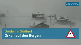 Orkan in den Alpen