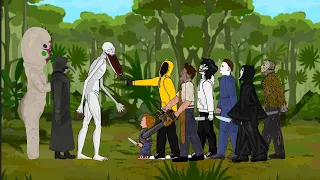 SCP 096 , SCP 049 , SCP 173 vs Jason , Michael , Leatherface, Ghost Face, Jeff , Chucky, Hoodie