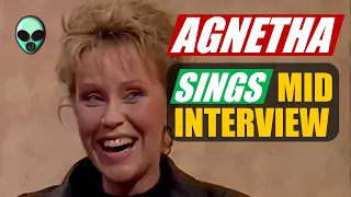 Agnetha bursts into song mid interview - Agnetha Faltskog from ABBA sings swedish folk music live