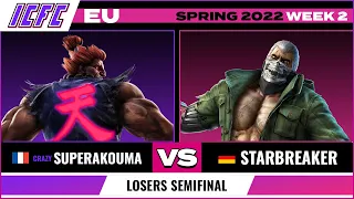 SuperAkouma (Akuma) vs. Starbreaker (Bryan) Losers Semifinal - ICFC EU Tekken 7 Season 5 Week 2