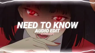 need to know - doja cat [edit audio]