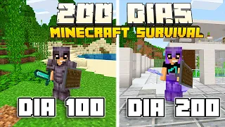 COMO EU SOBREVIVI 200 DIAS NO MINECRAFT SURVIVAL