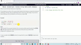 Lesson 39 - Access array data with indexes - freecodecamp Lessons