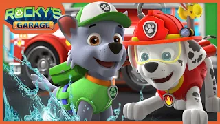 RECYCLING RULES! Rocky Saves Water with a Smart Idea - Rocky's Garage - PAW Patrol Cartoons for Kids