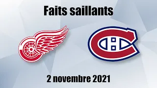 Red Wings vs Canadiens - Faits saillants - 2 nov. 2021