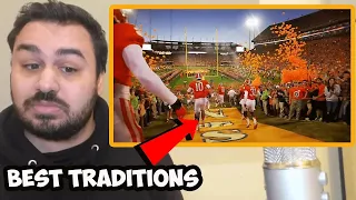 British Reaction To Best College Football Traditions & Environments