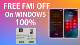 FMI OFF PASSCODE,DISABLE ON WINDOWS 100% FREE, Remove iCloud iPhone 7+