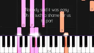 Coldplay -The Scientist - Easy Piano Tutorial With Lyrics