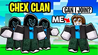 I Went UNDERCOVER To Join My Own CLAN.. (Roblox Bedwars)