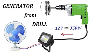 220v Matkap Motorundan 12V DC Elektrik Jeneratörü Yapın