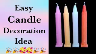 DIY-Easy candle decoration idea for school competition / Diwali decoration ideas/ Candle decorate