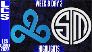 C9 vs TSM Highlights | LCS Summer 2022 W8D2 | Cloud9 vs Team Solomid