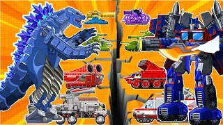 Rescue Optimus AeroJet From GODZILLA : Returning from the Dead SECRET - FUNNY |Cartoons about tanks