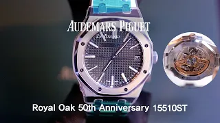 Audemar Piguet Royal Oak 50th Anniversary Watch Khaki Green 15510ST.OO.1320ST.04 | Eleven Eleven NY