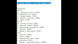 15 лучших фильмов с участием Ричарда Гира