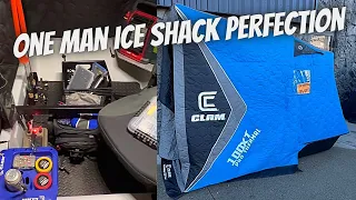 #109 Clam X100 Pro Thermal XT Ice Shelter - Ice Shack Mods - Ice Fishing Organization One Man Shack