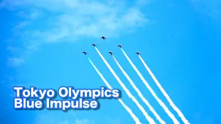 Blue Impulse Skywriting at the Tokyo Olympics