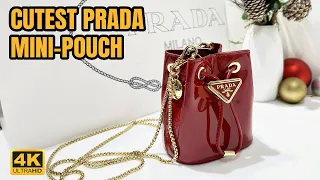 Cutest Bag! Prada Patent leather mini-pouch 💝