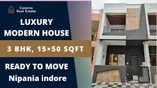 V103 | 3 BHK House for sale in indore || 15 by 50 sqft spacious house || House for sale