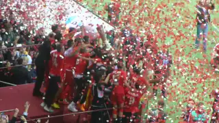 Europa League Final 2015: Dnipro V Sevilla, lifting the trophy