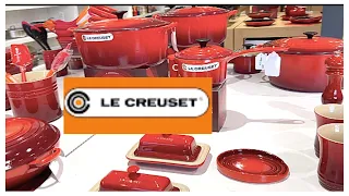 LE CREUSET OUTLET COOKWARE SALE  KITCHEN ACCESSORIES | SHOP WITH ME