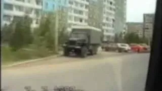 Взгляд из автобуса на Усинск 1999 года.