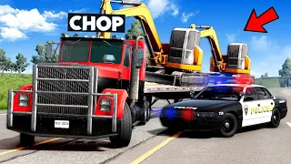 BEAM NG CHOP GOT CRUSHED BY ME MONSTROUS POLICE CAR