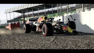 f1 2021 Silverstone crash recreated on the game!!