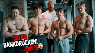 Das Duell der 15 jährigen! 130KG Bankdrücken!