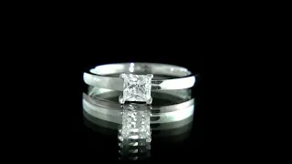 SR1046 0.50 Carat Princess Cut Solitaire Diamond Engagement Ring