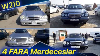 Maşın bazarı seçilmiş 4 fara W210 Mercedeslərin qiymətləri