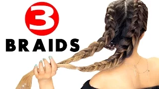 ★ 3 Summer BRAIDS for When You’re Already Running Late | DOUBLE BRAID Hairstyles