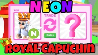 Trading My Neon Royal Capuchin Monkey In Adopt Me Fairground Update 2024