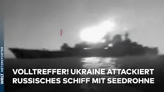 PUTINS KRIEG: Attacke im Schwarzen Meer! Ukraine beschädigt mit Seedrohne ein Schiff von Russland