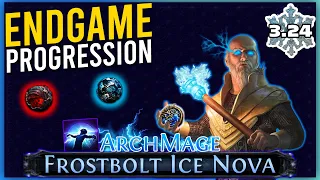 "I Might Have TOO MUCH DAMAGE!" | Goratha's Frostbolt Ice Nova ArchMage Hiero #PoE Necropolis 3.24