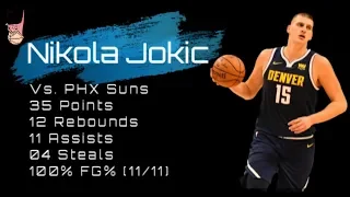 Nikola Jokic - 30+ Points Triple Double AND 100% From the Field