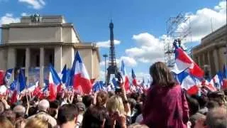 La Marseillaise, The French National Anthem, Paris May 1st 2012 (meeting with Nicolas Sarkozy)