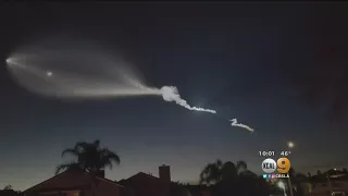 Reused SpaceX Rocket From Vandenberg AFB Lights Up Night In LA