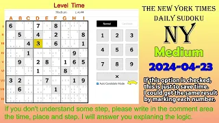 The New York Times Daily Sudoku 2024-04-23 Medium